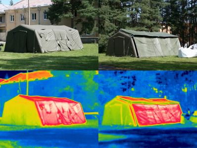 Vnější přídavná sluneční clona s funkční úpravou na rubové straně účinně brání přehřívání v letních podmínkách