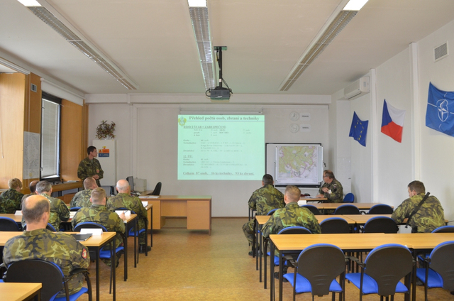 Součástí cvičení byly denní porady řídícího cvičení