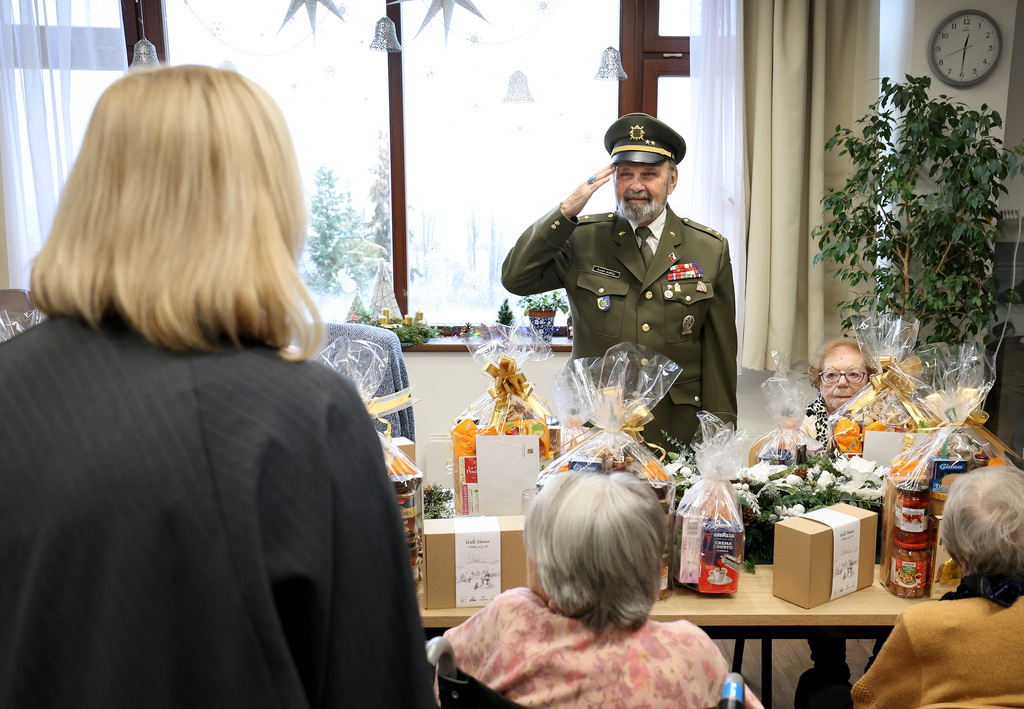 Z návštěvy válečných veteránů v Domově Vlčí mák při ÚVN