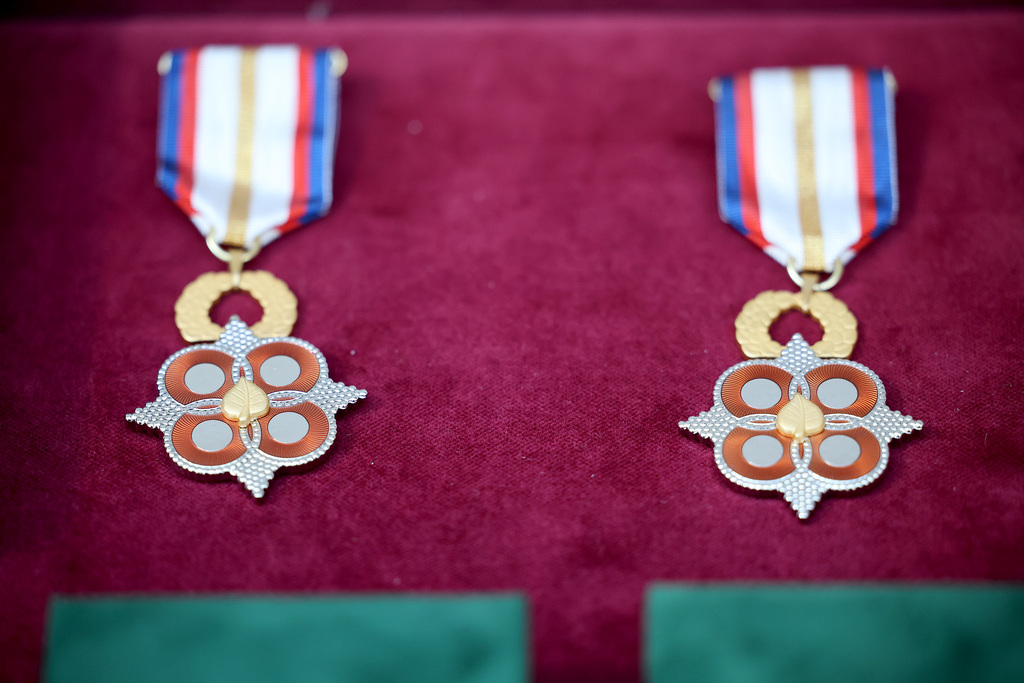 Ze slavnostního ceremoniálu udělení resortních vyznamenání