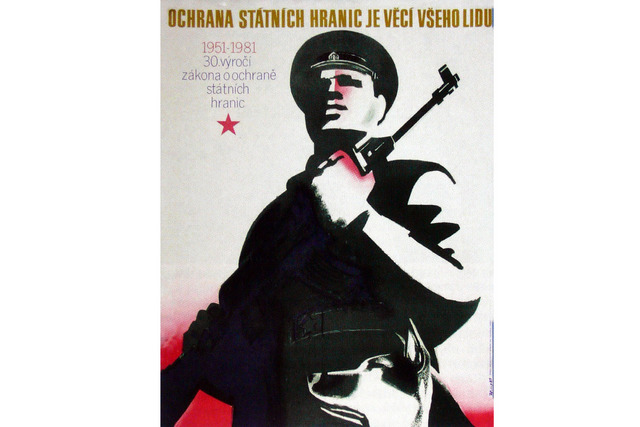 Dobový plakát ochrany hranic z roku 1981