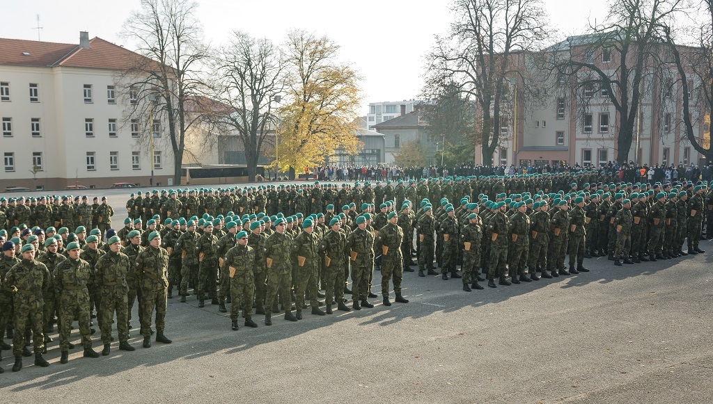 Vojenská přísaha studentů Univerzity obrany