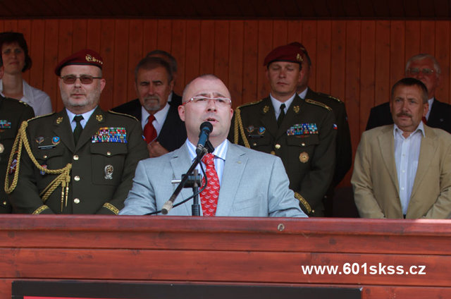 Martin Barták během projevu 