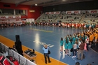 Nastoupené školy při slavnostním zahájení Pražského pětiboje