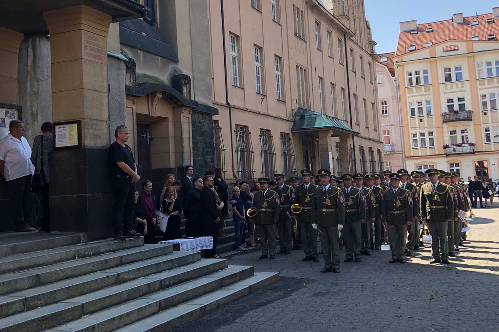 Rozloučení se štábním praporčíkem Patrikem Štěpánkem v Plzni