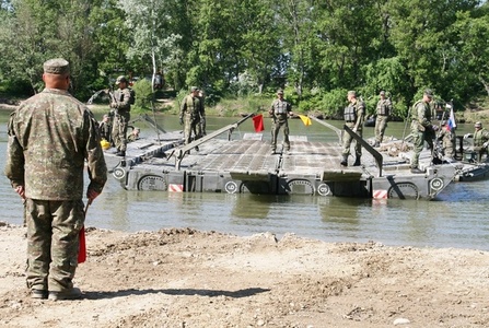 Čeští a slovenští ženisté nacvičovali zásah během povodní na řekách Moravě a Váhu