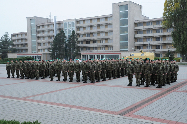 Ze slavnostního nástupu ke Dni vzniku samostatného česko-slovenského státu ve Vyškově