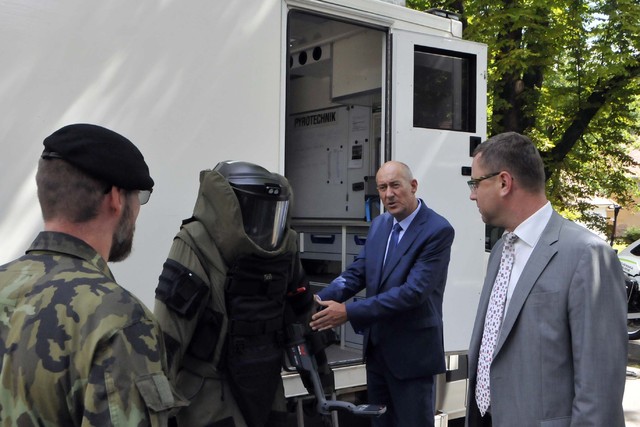 Ukázka, kterou připravili pyrotechnici VP