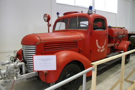 Automobilová stříkačka Praga RN, rok 1952, zapůjčil VHÚ Praha