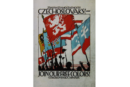 Náborový plakát z roku 1916, autorem je V. Preissig