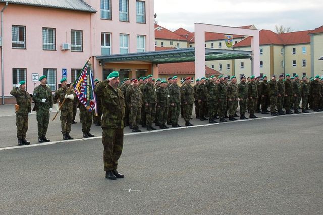 Nástup příslušníků Velitelství společných sil při příležitosti Dne vzniku samostatného československého státu