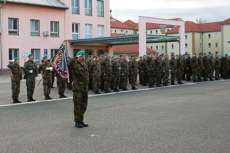 Nástup příslušníků Velitelství společných sil při příležitosti Dne vzniku samostatného československého státu