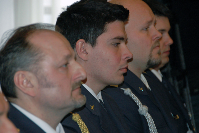 Ocenění vojáci. Zleva: mjr. Josef Knapík, por. Igor Minčík, prap. David Plavka a rtm. Jan Sucharda