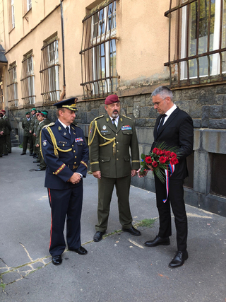 Rozloučení se štábním praporčíkem Patrikem Štěpánkem v Plzni