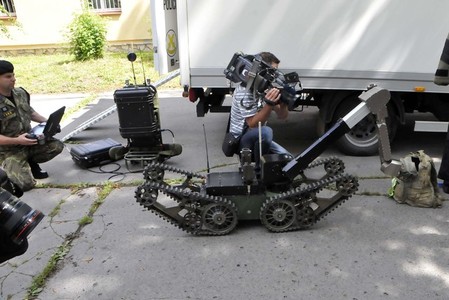 Ukázka, kterou připravili pyrotechnici VP