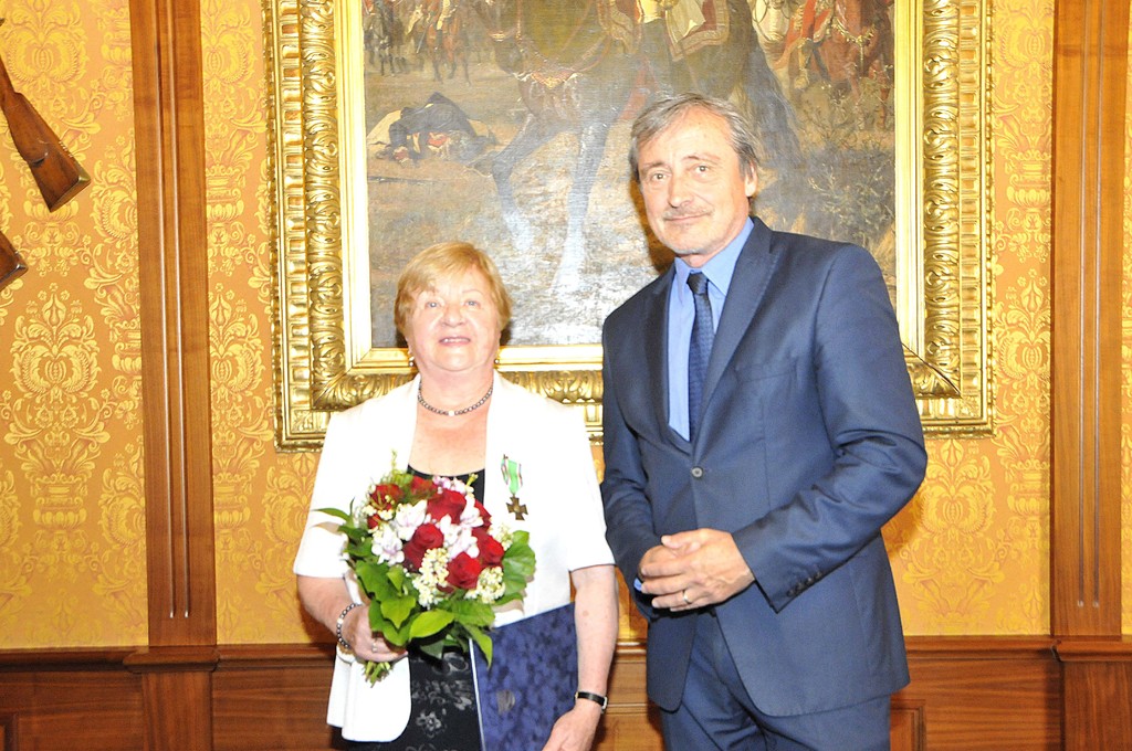 Společné foto Marie Karáskové a ministra obrany Martina Stropnického