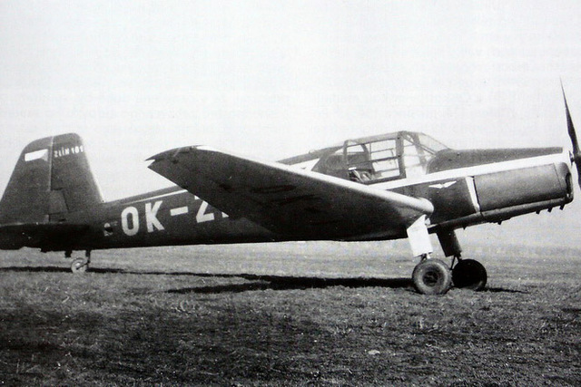 Letoun Zlín Z-181; na variantě Z-281 Bláha v roce 1948 uletěl na Západ
