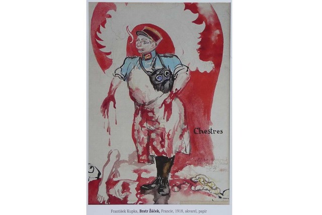 František Kupka: Bratr Žáček. Francie, 1918, akvarel, papír