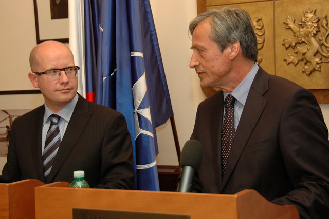 Ze společné tiskové konference