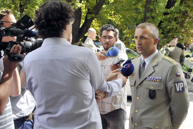 Náčelník VP brigádní generál Pavel Kříž v rozhovoru s médii