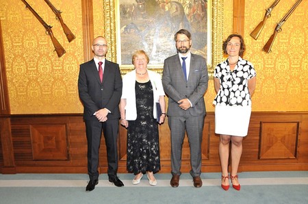 Marie Karásková s kolegy ze sekce obranné politiky a strategie (SOPS)