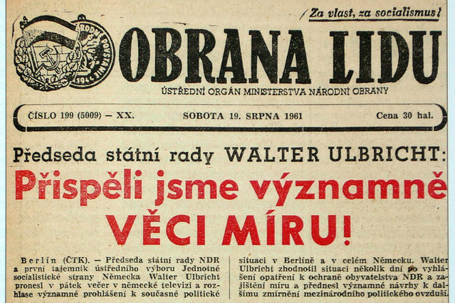 Vojenská tiskovina v době krize, srpen 1961