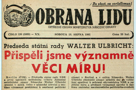 Vojenská tiskovina v době krize, srpen 1961
