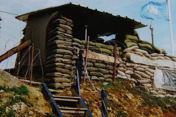 České pozorovací stanoviště poblíž bosenských hranic
