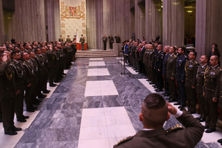  Slavnostní síň na Vítkově a oceňovaní vojáci z řady misí