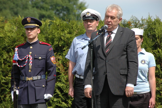 Prezident Miloš Zeman při projevu