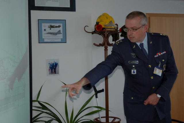 Doklad velitele Správy letiště pplk. Iva Šťastného 