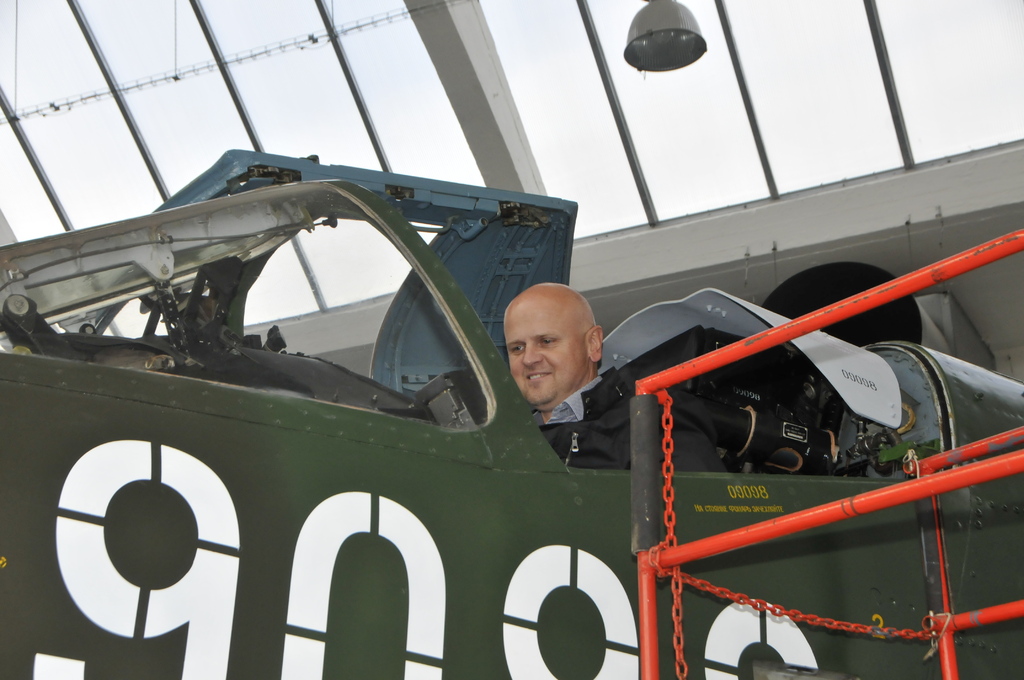  Pilot Martin Hejra v bitevní letounu 