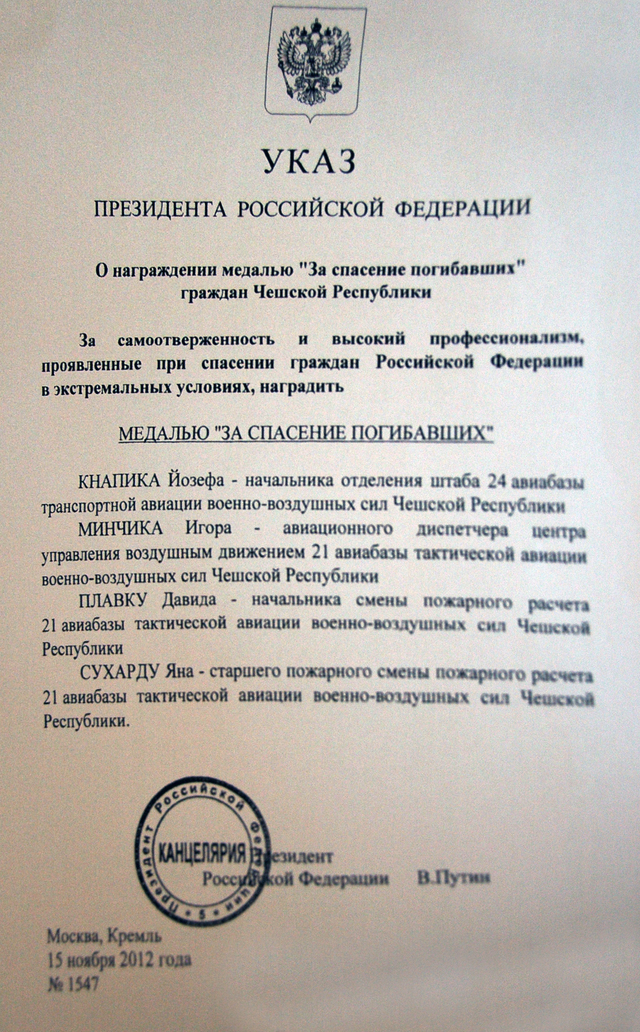 Rozkaz prezidenta Ruské federace Vladimíra Putina