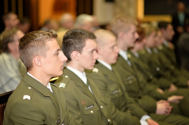 Vzpomínkového setkání se zúčastnili také studenti Vojenské střední školy a Vyšší odborné školy Ministerstva obrany v Moravské Třebové