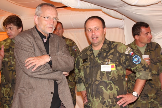 Řídící cvičení plk. Zoltán Bubeník při rozhovoru 