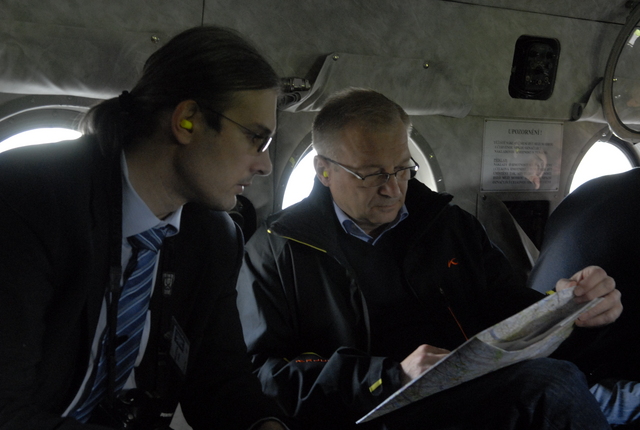 Ministr obrany Vlastimil Picek před monitorovacím letem