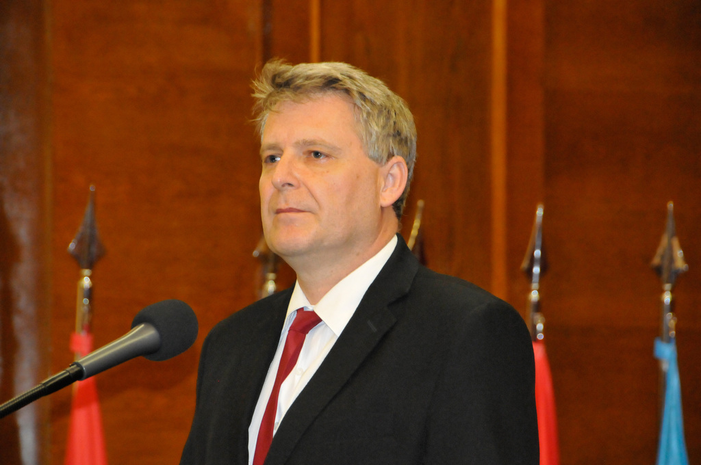 S úvodním projevem vystoupil poslanec Poslanecké sněmovny Parlamentu ČR Stanislav Grospič