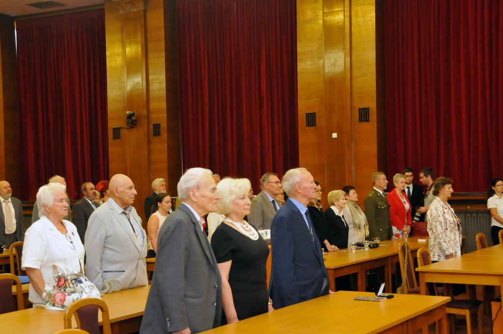 Účastníci slavnostního setkání v Hlavním sále MO, které se konalo k 79. výročí bitvy o Británii