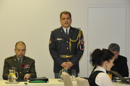 Plukovník gšt. Milan Virt, velitel Posádkového velitelství Praha, informoval, že  se jeho podřízení letos podíleli na více než sedmdesáti akcích ve prospěch spolků a zmínil se i o možnosti spojených sil při pietních setkáních v rámci oslav stého výročí vzniku ČSR
