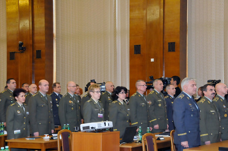 Ze zahájení Velitelského shromáždění v hlavním sále Ministerstva obrany ČR