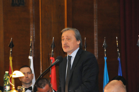 Ministr obrany Martin Stropnický v projevu připomněl některé milníky svého působení ve funkci, které jsou spojeny se změnami v AČR