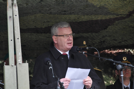 S projevem k přísahájícím vojákům vystoupil také místopředseda Senátu Parlamentu ČR Ivo Bárek