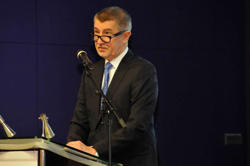 Předseda vlády České republiky Andrej Babiš při projevu na Velitelském shromáždění