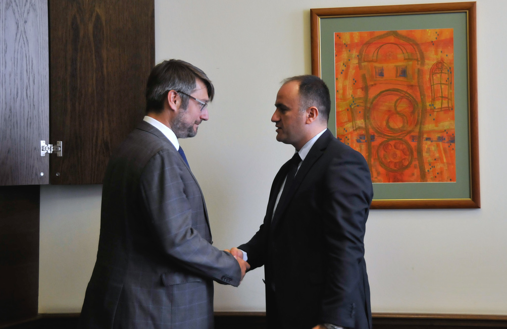 Přivítání hosta z Makedonie náměstkem Jakubem Landovským