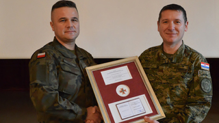 Ilustrační obrázek ke článkuPřed Mnohonárodním praporem vojenské policie NATO stojí nová výzva, přistoupí k němu Gruzie