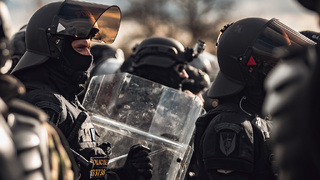 Ilustrační obrázek ke článkuVojenští policisté vedli kurz ke zvládání davu. Taktiky demonstrantů se mění, nově používají drony i výbušniny