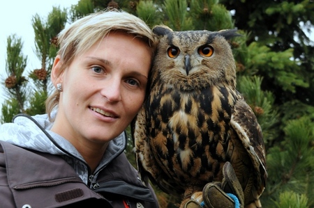 Bára Špotáková a výr Bubobubo