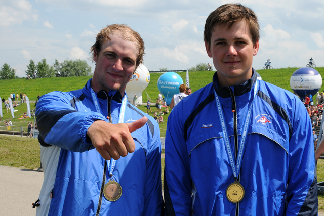 Bronzoví Jakub Jáně a Ondřej Karlovský