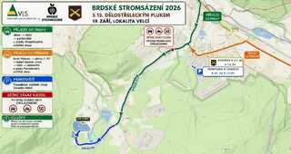 Brdské stromsázení - mapa