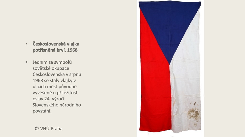 Československá vlajka potřísněná krví, 1968